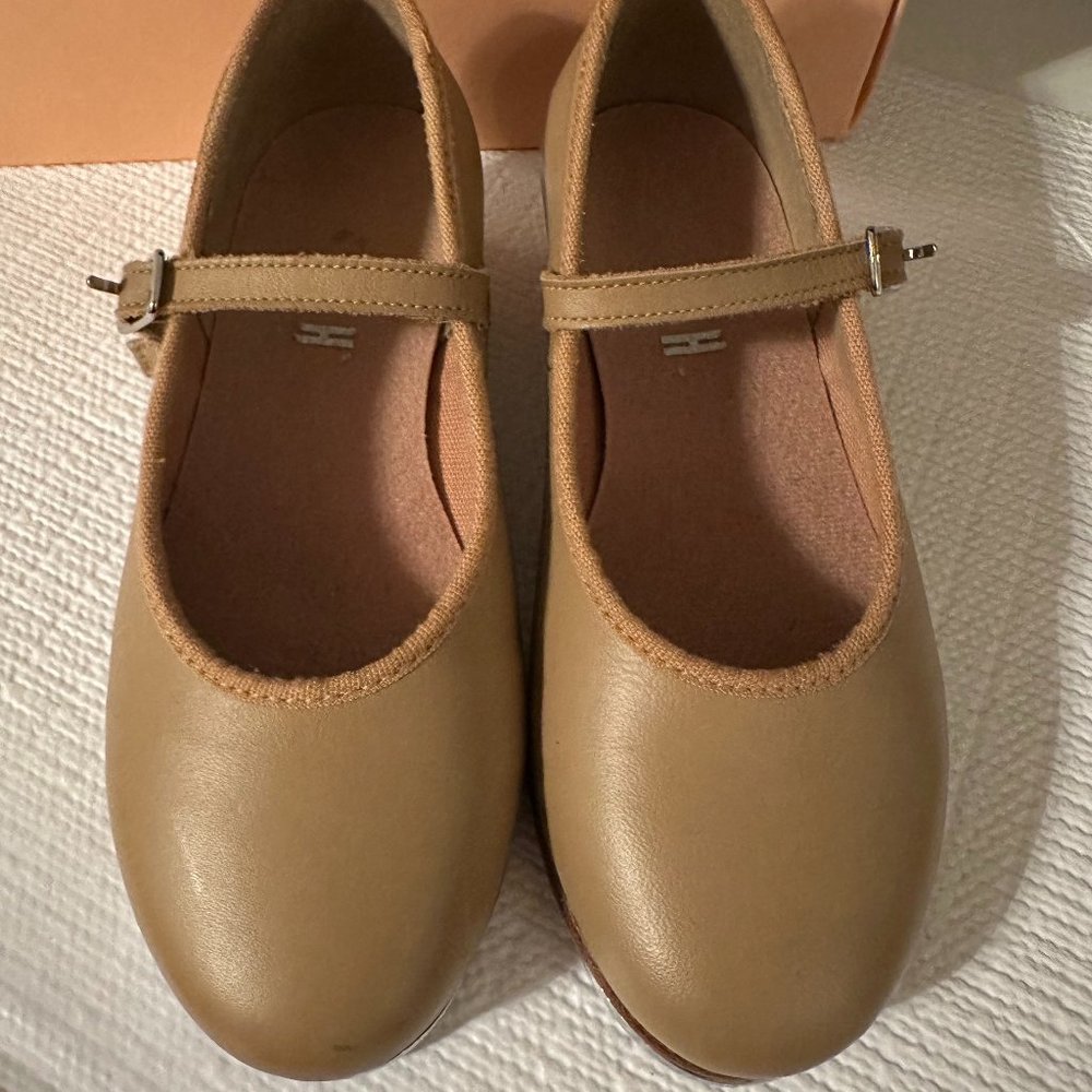 Child Tap-On Buckle Tap Shoes Tan S0302G Size 11.5